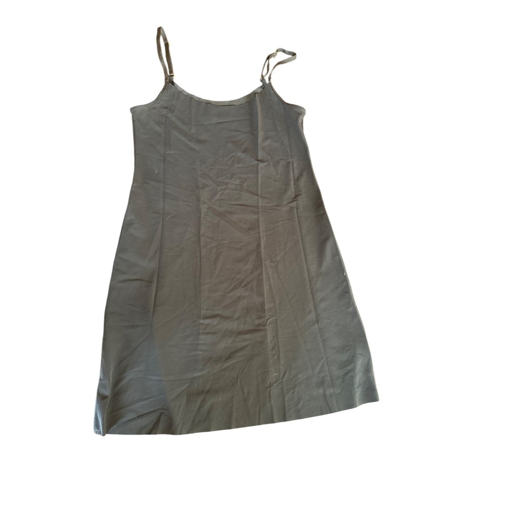 Commando Womens Adjustable Strap Black Slip Dress Nylon/Spandex Blend M